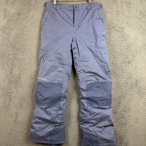 Columbia Titanium Omni-Heat Snow Pants Boys XL 18/20 Blue Gray Ski Bibs Trousers